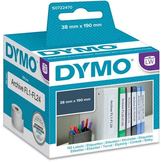 LabelWriter“ baltos kartotinės etiketės, 38x190mm, 1 pakuotė (110 vnt.) DYMO / S0722470
