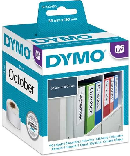 DYMO LabelWriter baltas padavimo etiketės, 59x190 mm, 1 pakuotė (110 vnt) S0722480