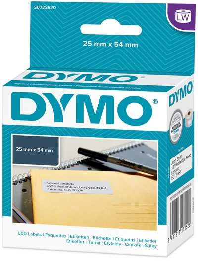 Etiketės DYMO LabelWriter 25x54 mm, 500 vnt. / S0722520 11352