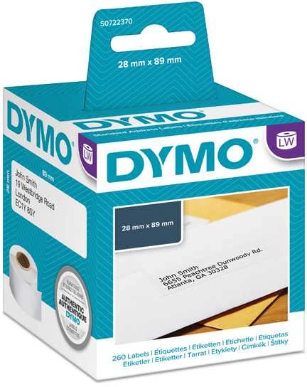 Etiketės DYMO LabelWriter 89x28 mm, 2x130 vnt. / S0722370 99010