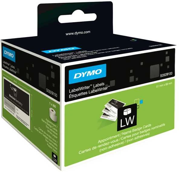 DYMO LW - Appointment / Name Badge Cards - 51 x 89 mm - S0929100 Balta Nelipni spausdintuvo etiketė