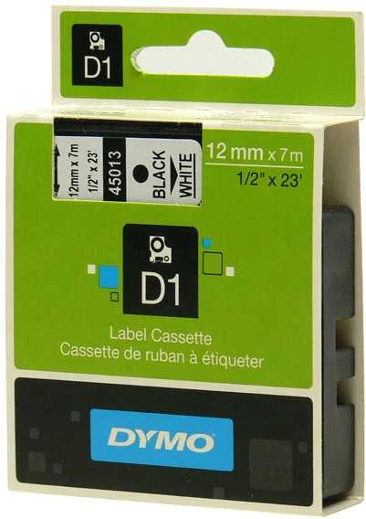 Juostelė DYMO D1 12mm x 7m, vinilinė, juoda ant balto / S0720530 45013