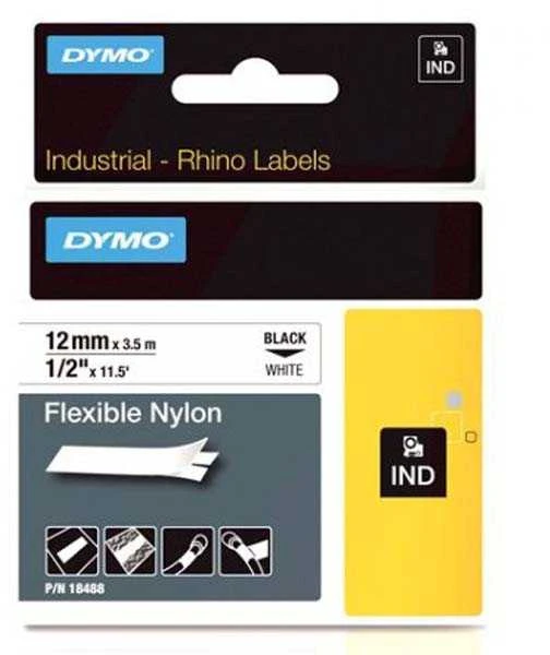 Dymo Nailoninė juostelė RHINO 12MMx3.5M, BALTA