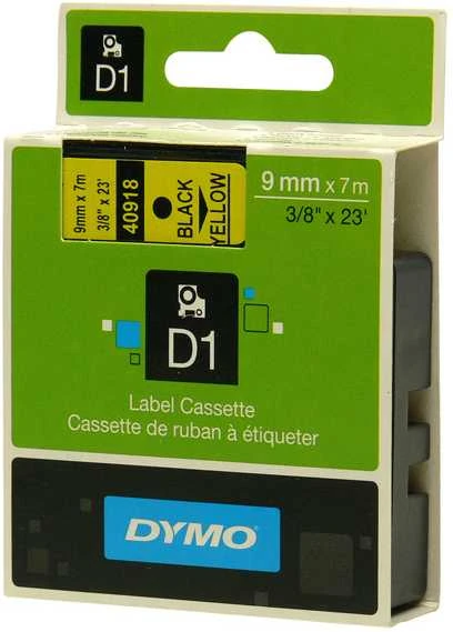 Juostelė DYMO D1 9mm x 7m, juoda ant geltono / S0720730 40918