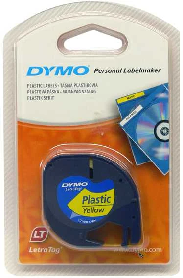 Etikečių spausdintuvo juostelė DYMO 12mm, 4m, geltona / S0721620
