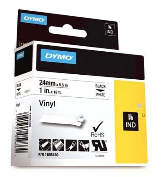 Etiketės Dymo Rhino 1805430 Juodas on Baltas