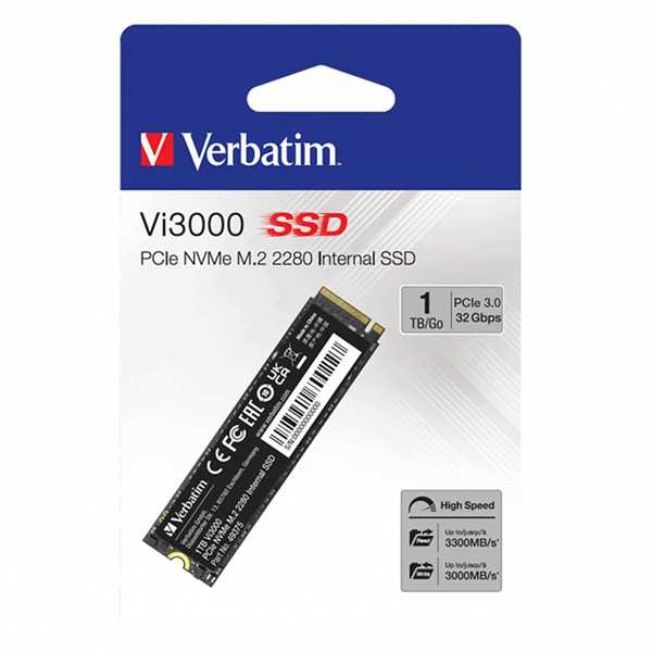 M.2 1TB Verbatim interne SSD PCIe 3.0 2280 Vi3000