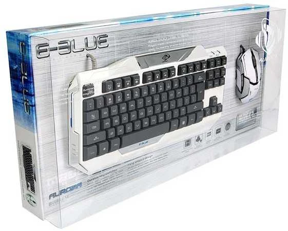Klaviatūra E-Blue E-Mėlyna E-Mėlyna Auroza (EKM811WHUS-IU)