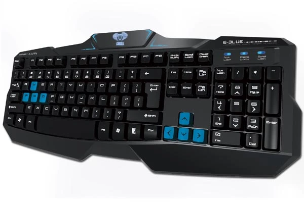 E-Blue E-Mėlyna E-mėlynas Cobra EKM746 klaviatūra su laidu (USB) CZ/SK, juoda, EOL