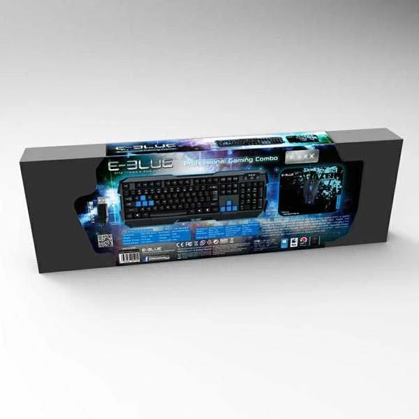 Klaviatūra E-Blue E-Mėlyna E-Mėlyna Polygon + Pad (45907)