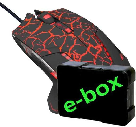 E-Blue Mėlyna E-mėlynas Mazer Pro Pelė su laidu, juoda-raudona, 2500DPI, e-box