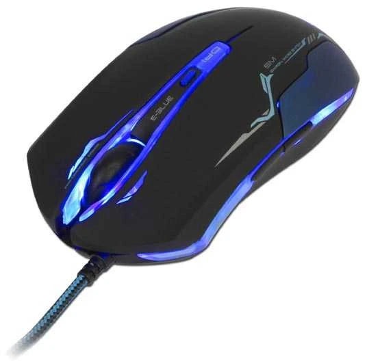 E-Blue E-Mėlyna E-mėlynas Auroza Pelė su laidu, juoda, 3500DPI