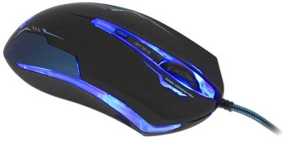 E-Blue E-Mėlyna E-mėlynas Auroza Pelė su laidu, juoda, 3500DPI