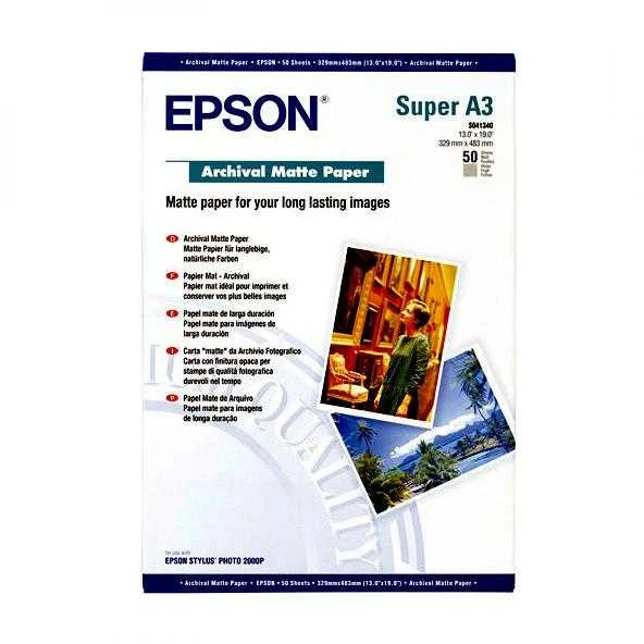 Epson Archival matinis popierius, A3+, 192 g/m2, 50 lapų