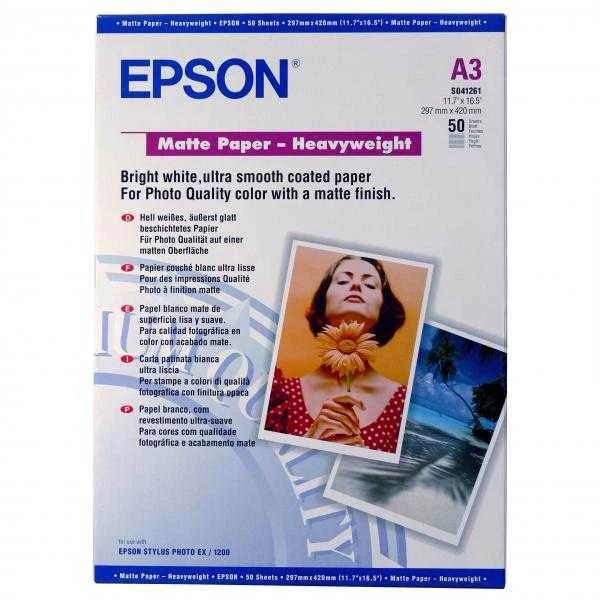Epson matinis popierius, didelis svoris, DIN A3, 167 g/m², 50 lapų