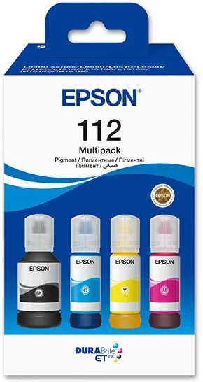 Epson 112 EcoTank 4 spalvų sudėtinis paketas | Rašalo talpykla | Juodas, Cyan, Geltona, Magenta