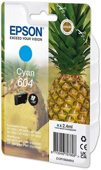 Rašalo Kasetė - Epson 604 C13T10G24010 Mėlyna, pagrįsta dažais, 350 puslapių