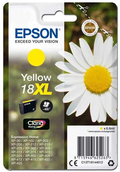 Epson T1814 rašalo kasetė, geltona, didelės talpos