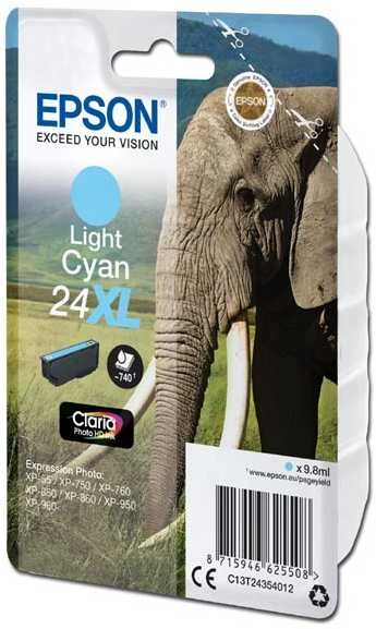 Epson Elephant C13T24354012 rašalo kasetė Originalus Šviesus Cyan 1 vnt