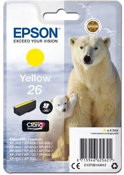 Epson T2614 (26) (C13T26144010), geltona kasetė