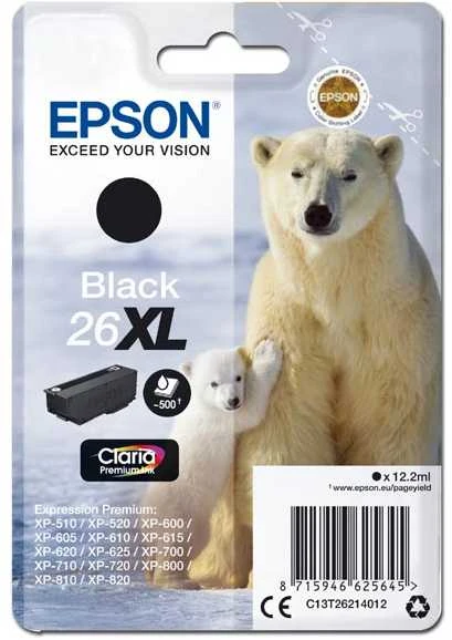 Epson T2621 (26XL) (C13T26214012), juoda kasetė
