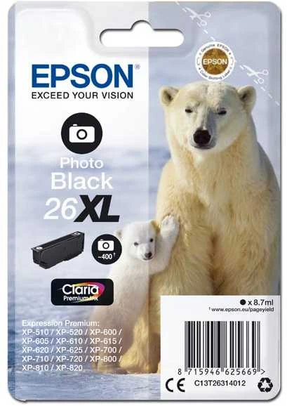 Epson 26XL Ink Cartridge, Juodas