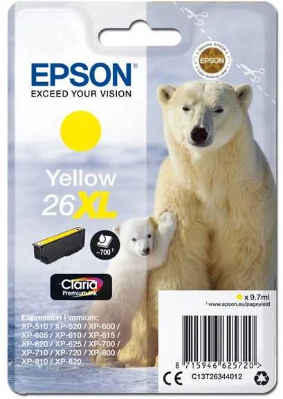 Epson 26XL rašalo kasetė, Geltona
