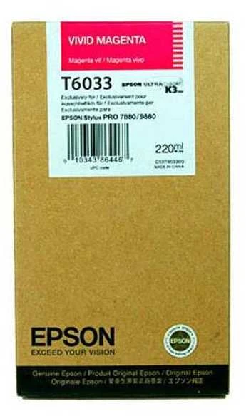 Epson rašalo kasetė Vivid Magenta T603300 220 ml