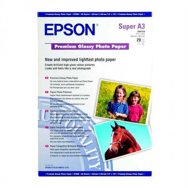 Epson Premium Glossy Photo Paper A3, 250g/m2, 20 lapų