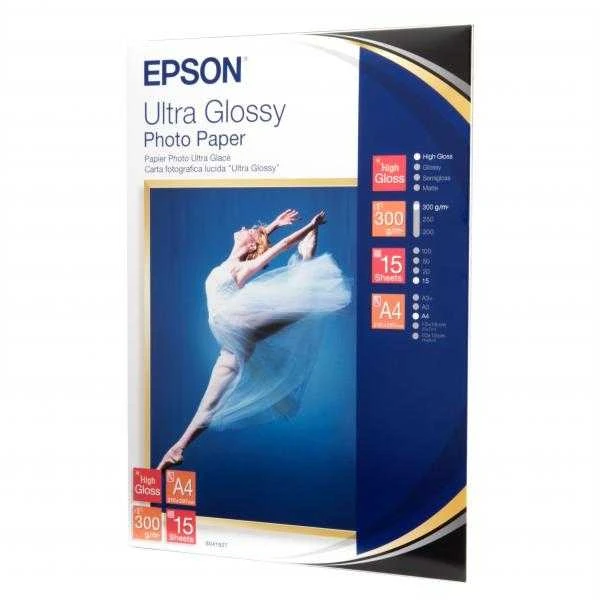 „Epson“ itin blizgus fotopopierius, 15 lapų, 300g/m2, A4 formato