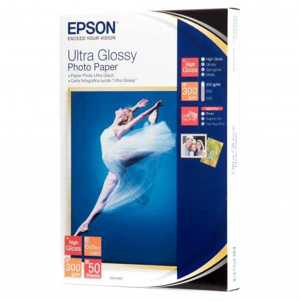 „Epson Ultra Glossy“ fotopopierius, 100 x 150 mm, 300g/m², 50 lapų