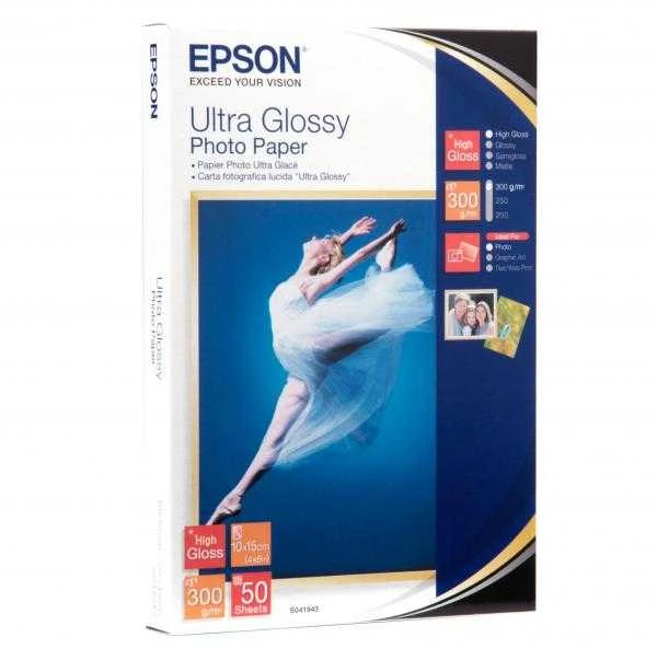 „Epson Ultra Glossy“ fotopopierius, 100 x 150 mm, 300g/m², 50 lapų