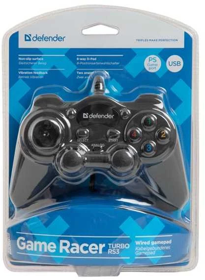 „Defender GAME RACER“ laidinis žaidimų pultelis, turbo režimas, vibracijos efektas, USB / PS2 / PS3