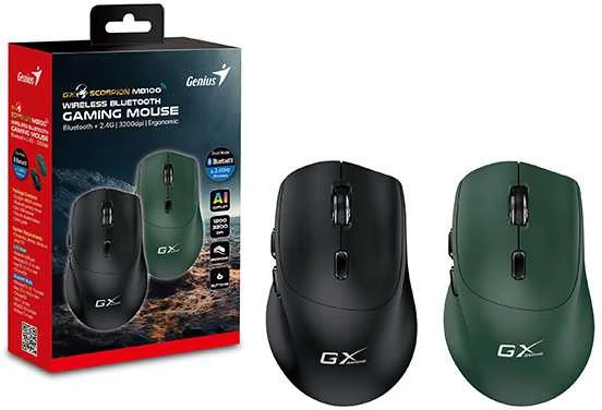 GENIUS žaidimų pelė Scorpion M8100, belaidė, juoda