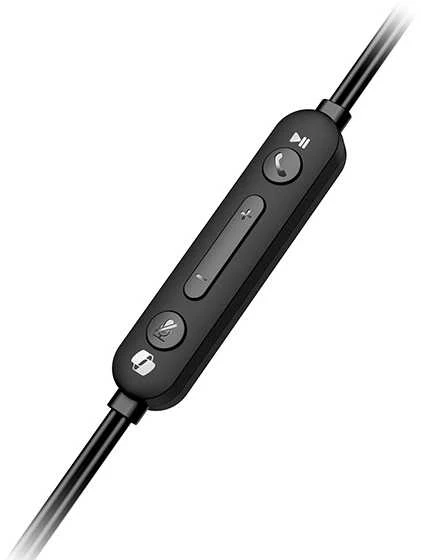 Genius HS-220U AI ausinės su mikrofonu, przewodowa, juoda, 2.0, zamykane, USB - C