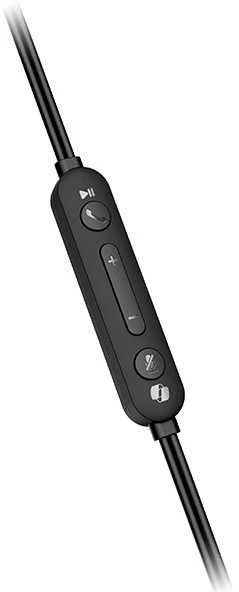 Genius HS-220U AI ausinės su mikrofonu, przewodowa, juoda, 2.0, zamykane, USB - C