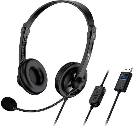 Ausinės Genius ausinės HS-230U/ USB/ juoda