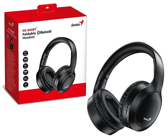 Genius HS-800BT ausinės su mikrofonu, bezprzewodowa, juoda, bluetooth