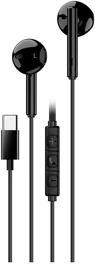 Ausinės Genius ausinės HS-M366 ausinės, mikrofon, USB-C, rotáční klip, juoda