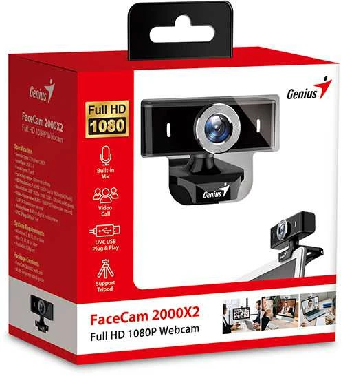 Genius FaceCam 2000X2 kamera web Full HD, juoda