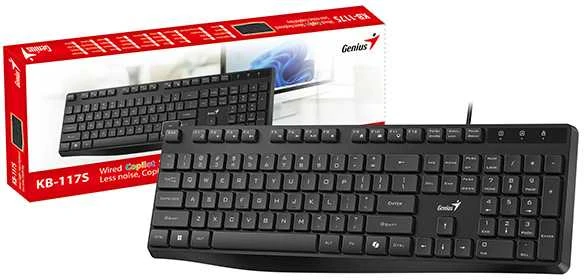 Genius KB-117S COPILOT klaviatūra su laidu (USB) CZ/SK, juoda