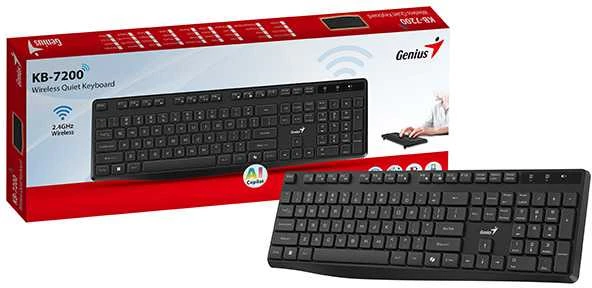 Genius KB-7200 COPILOT belaidė klaviatūra CZ/SK, juoda