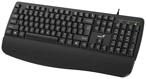 Genius KM-123 komplektas klaviatūra su laidu (USB) CZ/SK, juoda su optyczną myszką