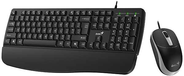 Genius KM-123 komplektas klaviatūra su laidu (USB) CZ/SK, juoda su optyczną myszką