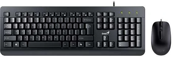 Genius KM-160 COPILOT komplektas klaviatūra su laidu (USB) CZ/SK, juoda su optine pelė, klasczna, neperšlampamas jako