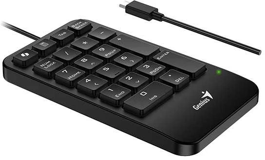 GENIUS NumPad 125 skaitmeninė klaviatūra, laidinė, USB-C, juoda