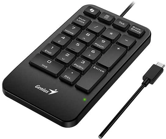 GENIUS NumPad 125 skaitmeninė klaviatūra, laidinė, USB-C, juoda
