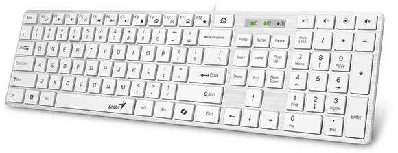 Genius SlimStar 126 COPILOT klaviatūra su laidu (USB) CZ/SK, balta