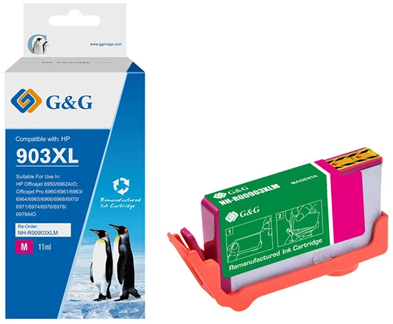 Sagem G&G kompatybilny ink / tusz su T6M07AE, HP 903XL, NH-R00903XLM-E-Reman-Eu, magenta, 825s, EOL
