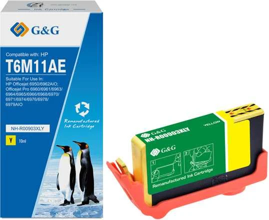 Rak G&G Suderinamumas su T6M11AE, geltona, 825S, NH-R00903Xly, HP Officeet Pro 6960 / 6961 / 6964 / 6965 / 6966 / 6968